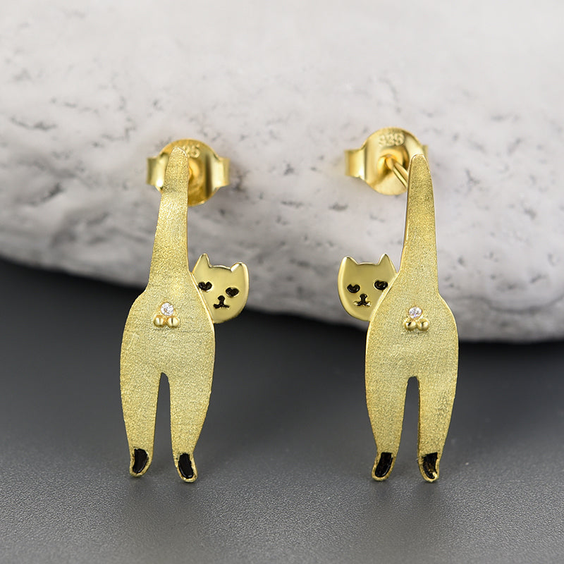 Careless Cats Stud Earrings