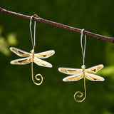 Fantasy Dragonfly Drop Earrings