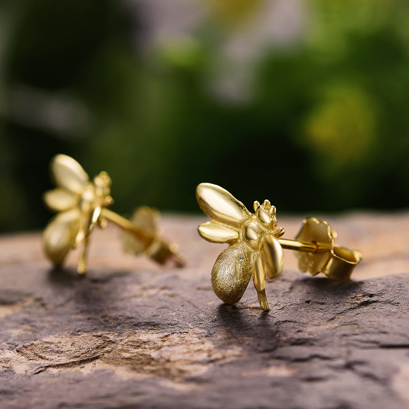 Royal Honeybee Stud Earrings