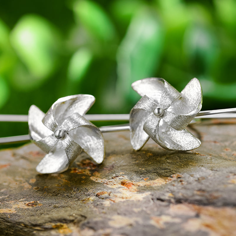 Modern Rotatable Windmill Earrings