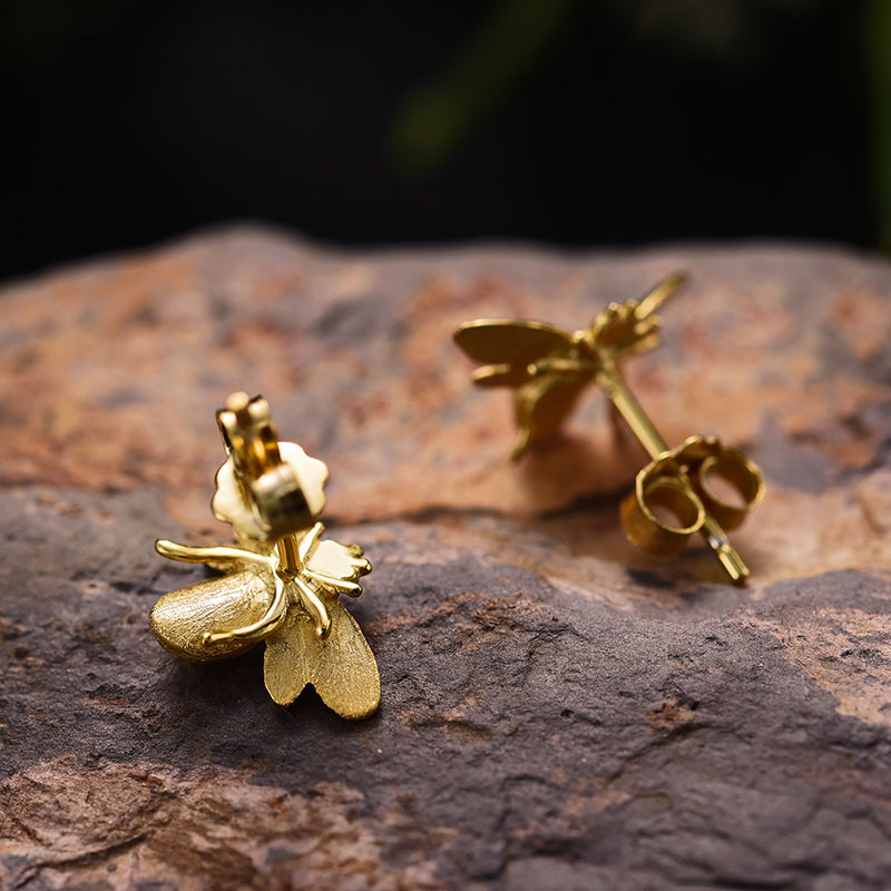 Royal Honeybee Stud Earrings