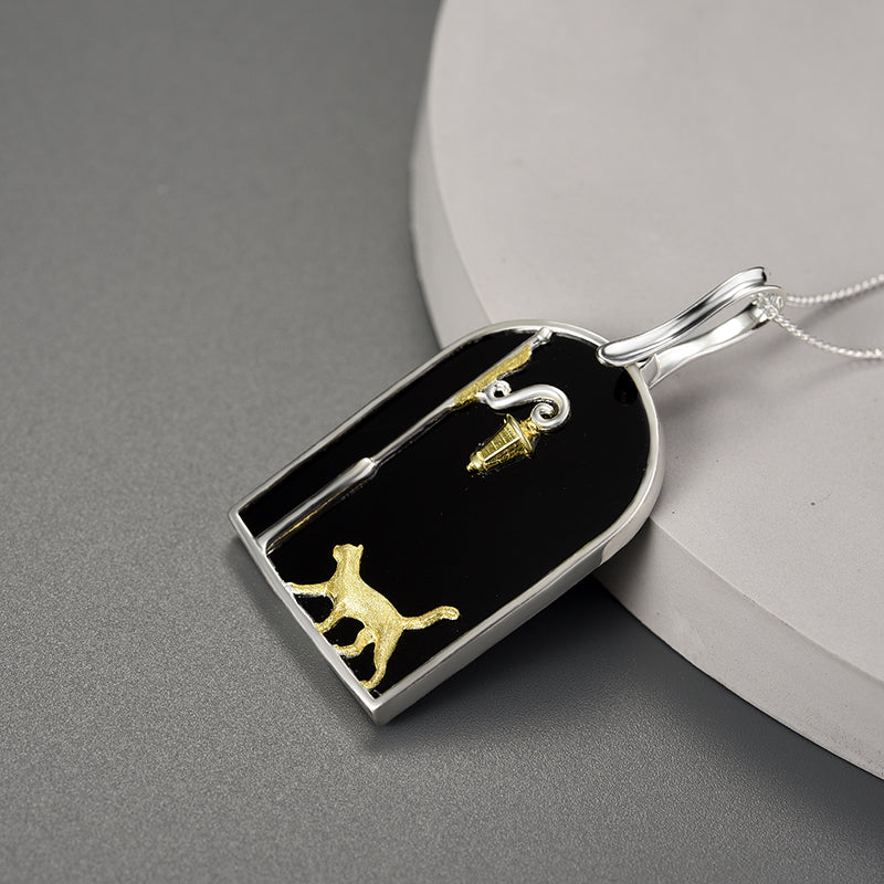 Street Cat Pendant Necklace