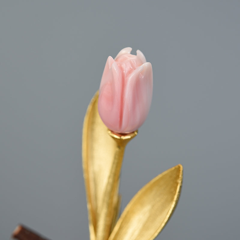 Lovely Tulip Flower Brooch