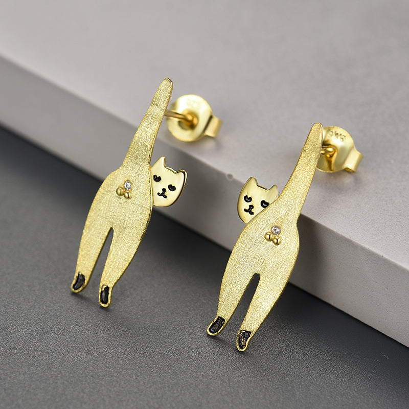 Careless Cats Stud Earrings