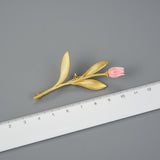 Lovely Tulip Flower Brooch