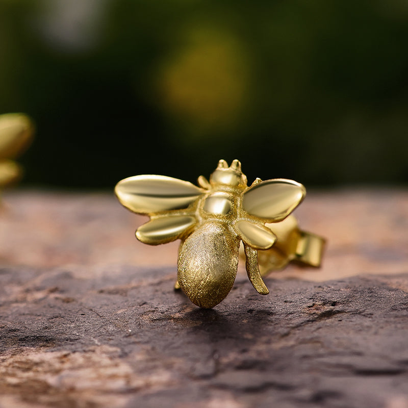 Royal Honeybee Stud Earrings