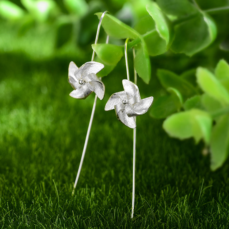 Modern Rotatable Windmill Earrings