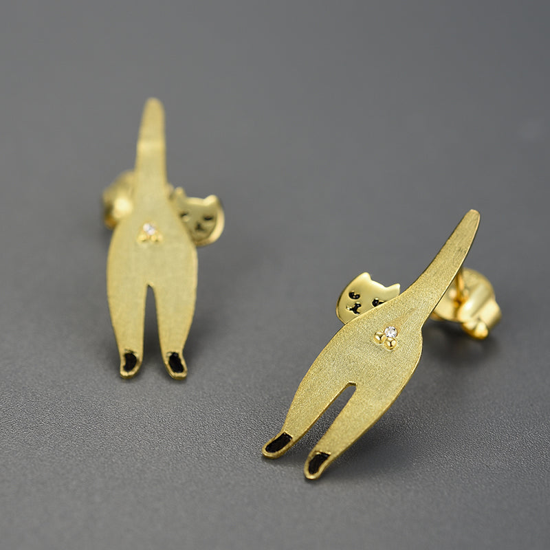 Careless Cats Stud Earrings