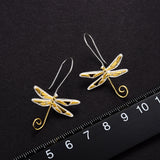 Fantasy Dragonfly Drop Earrings