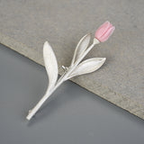 Lovely Tulip Flower Brooch