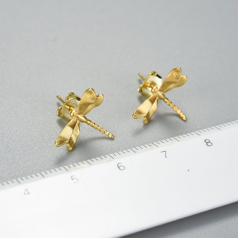 Dainty Dragonfly Stud Earrings