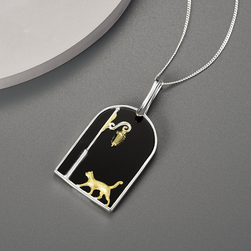 Street Cat Pendant Necklace