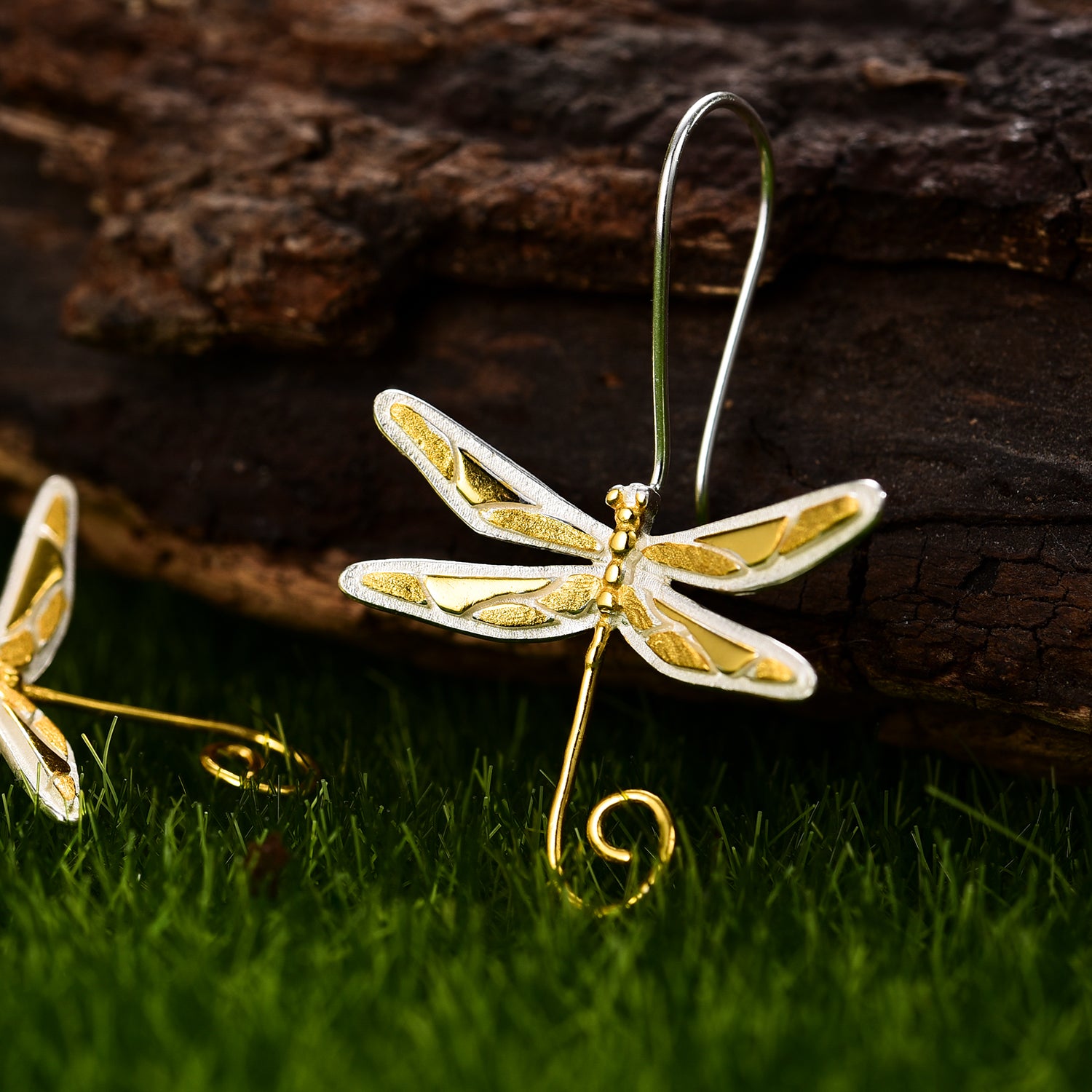 Fantasy Dragonfly Drop Earrings