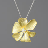 Summer Solstice Fashion Flower Pendant Necklace