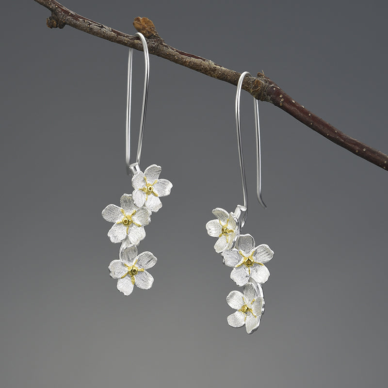 Floral Fantasia Long Dangle Earrings