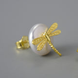 Dragonfly Couple Stud Earrings