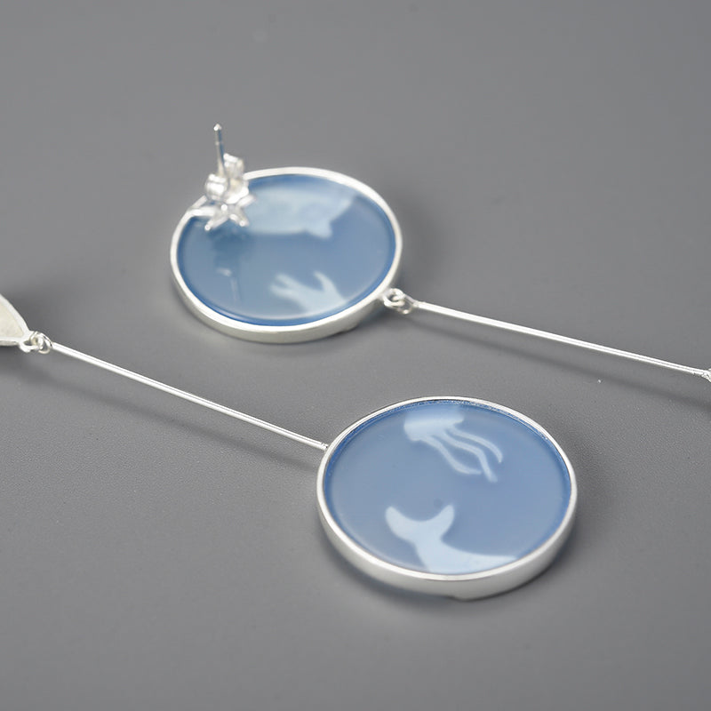 Blue Ocean Majesty Drop Earrings