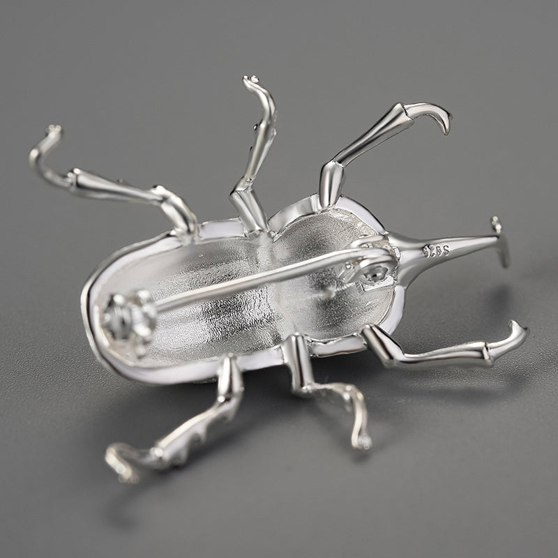 Mr.Rhino Beetle Real Brooch