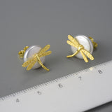 Dragonfly Couple Stud Earrings