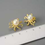 Marine Octopus Stud Earrings