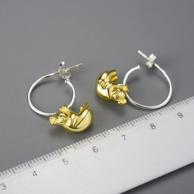 Koala Couple Fashion Hoop Earrings