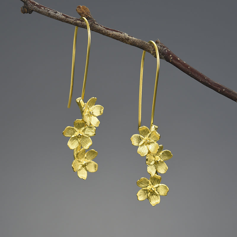 Floral Fantasia Long Dangle Earrings