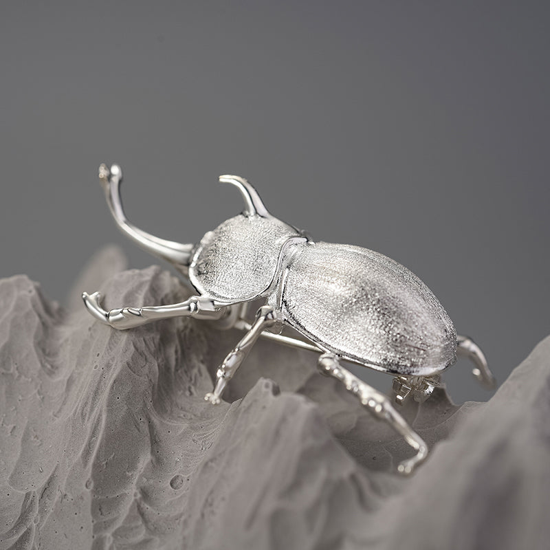 Mr.Rhino Beetle Real Brooch