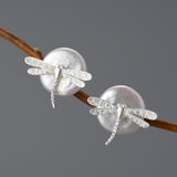 Dragonfly Couple Stud Earrings