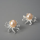 Marine Octopus Stud Earrings