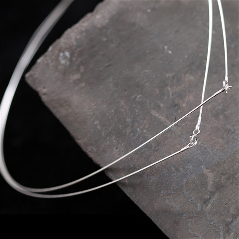 Mia 925 Sterling Silver Choker Chain Necklace