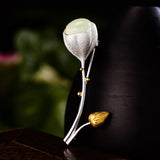 Elegant Fashion Lotus Brooch