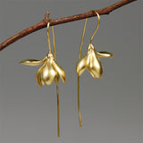 Midnight Magnolia Dangle Earrings