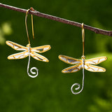 Fantasy Dragonfly Drop Earrings