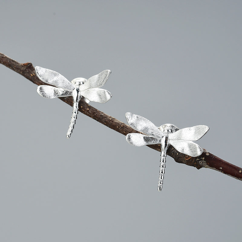 Dainty Dragonfly Stud Earrings