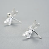 Dainty Dragonfly Stud Earrings