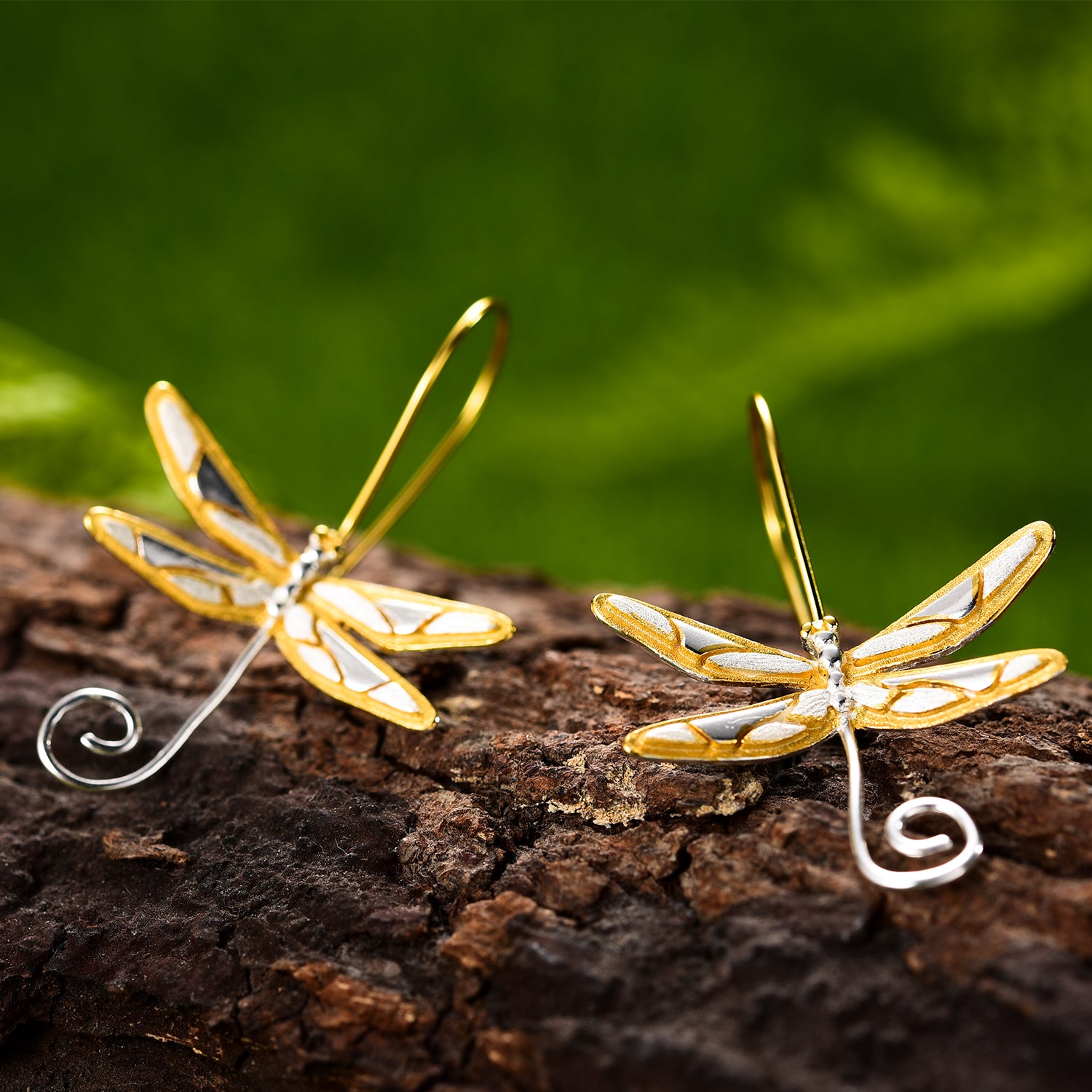 Fantasy Dragonfly Drop Earrings