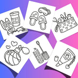 Cozy Girly Coloring Pages Bundle Digital & Printable 6 Designs