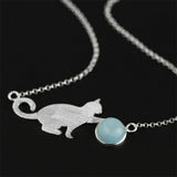 Playful Cat Pendant Necklace