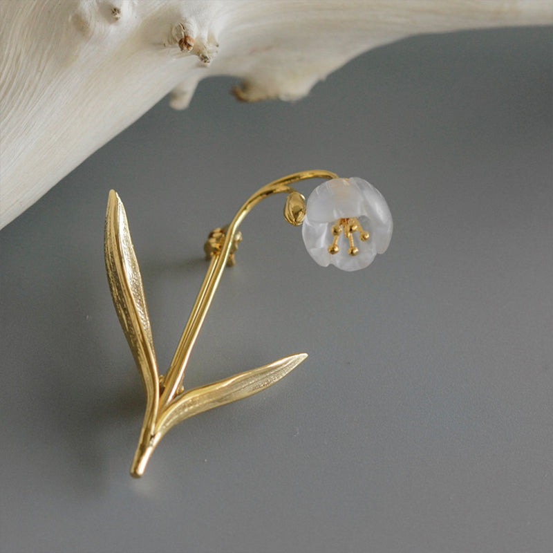 Crystal Wild Lily Flower Brooch