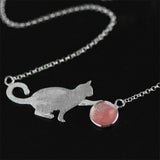 Playful Cat Pendant Necklace