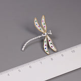 Minimal Colorful Dragonfly Brooch