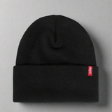 Hat Levi's Slouchy Red Tab Beanie Black