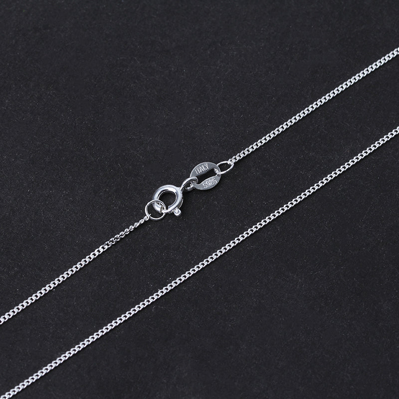 Lotus Classic 925 Sterling Silver Chain Necklace