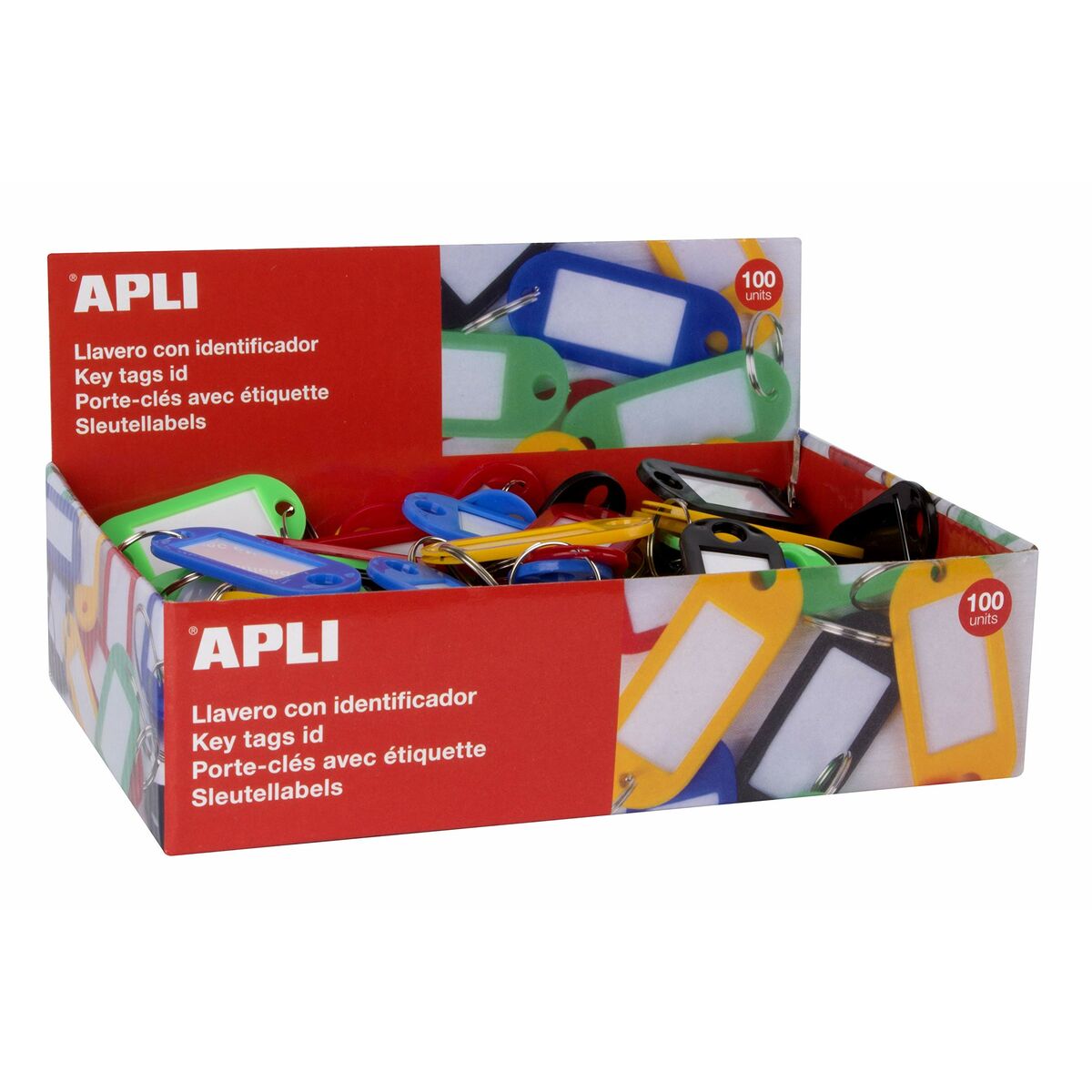 Keychain Apli Label Multicolour 100 Units 100 Pieces