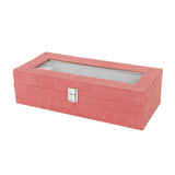 Box for watches Versa Red Polyester 13,5 x 9 x 30,5 cm