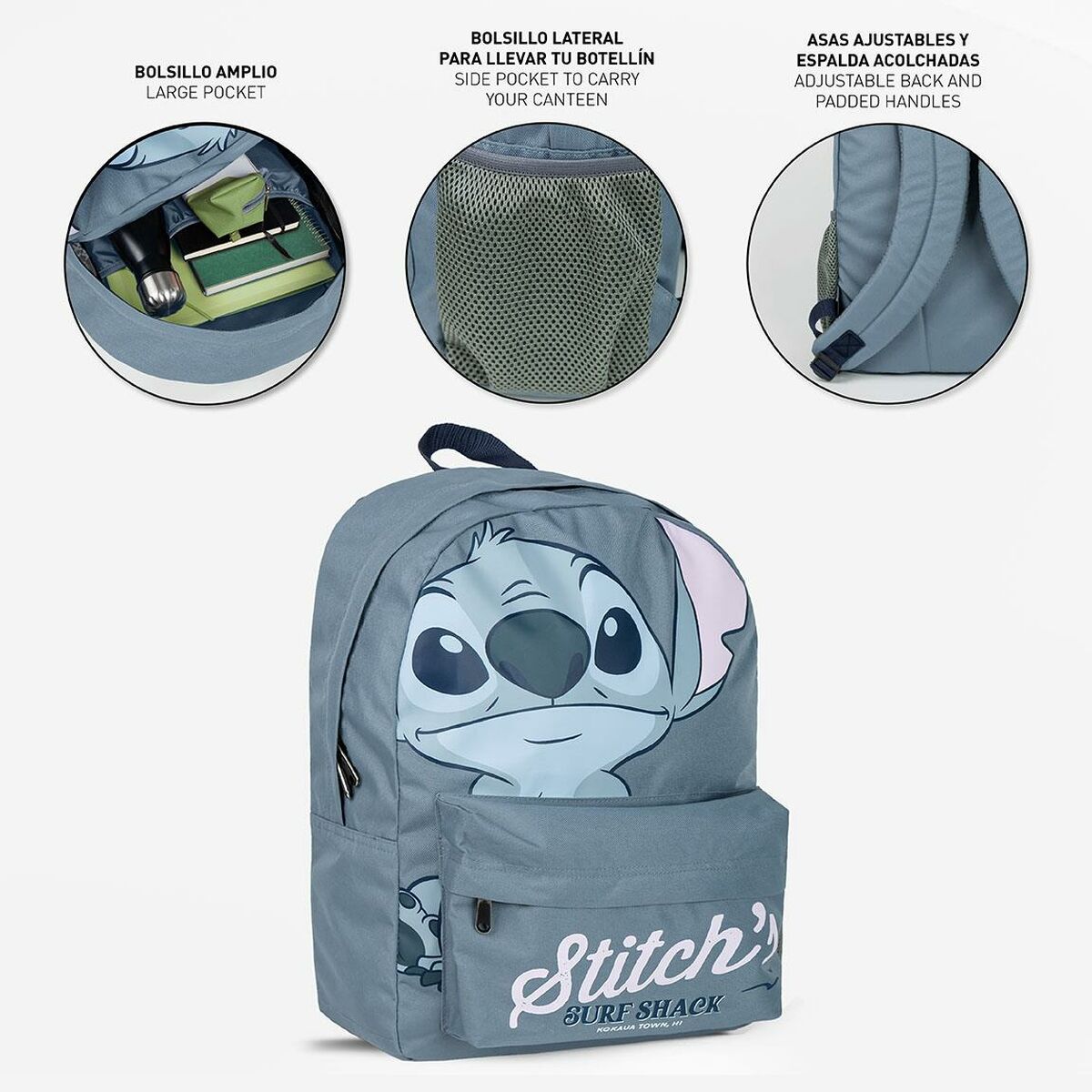 Casual Backpack Stitch Blue 32 x 4 x 42 cm