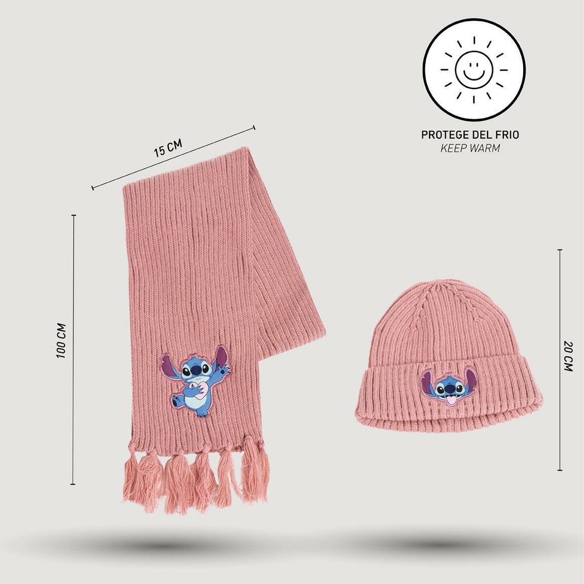 Hat and Scarf Stitch Pink