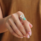 Delicate Lotus Flower Adjustable Ring