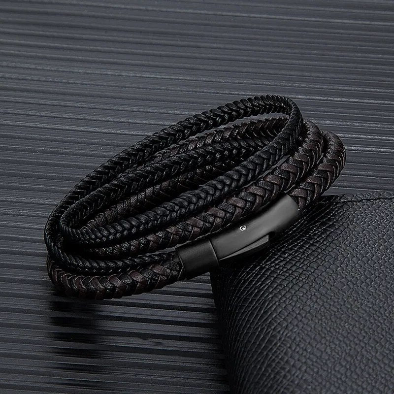 dark brown and black bracelet