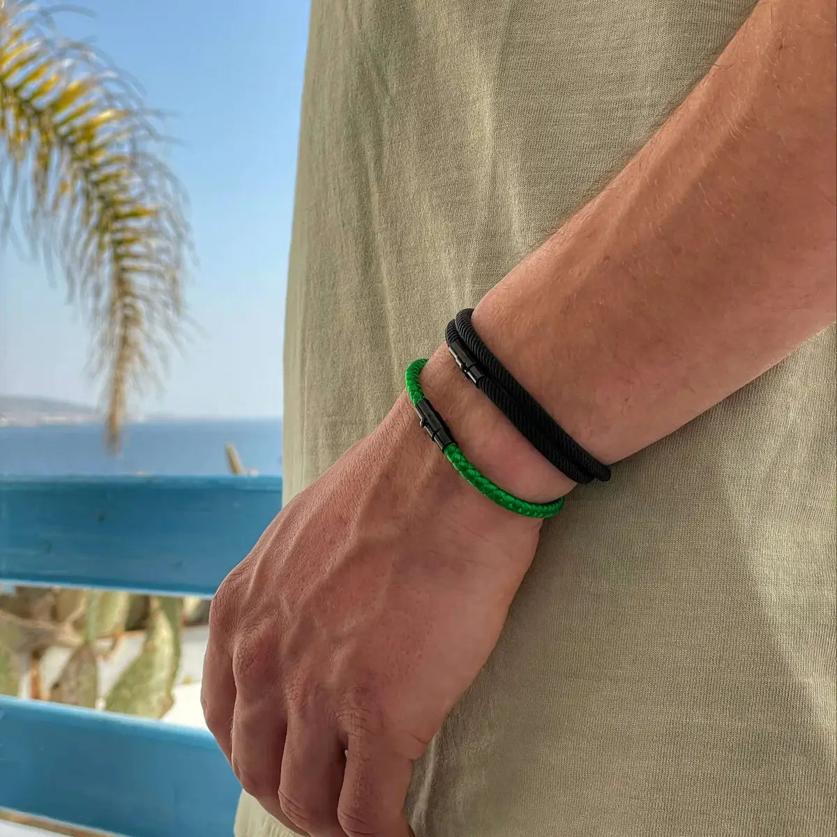 rope bracelet on hand
